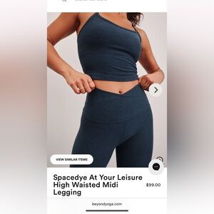 Beyond Yoga Spacedye Leggings in Nocturnal Navy